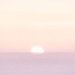 Pastel Sunset Wall Art, Large Coastal Photography, Large Neutral Beach Photo, Gold, Purple, Modern Sunset Print, Sunset Photography image 1