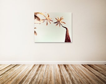 Palm Tree Canvas Art, Hawaiian Photography, Tropical Art Print, Mint Green Decor, Beach House Decor, Beach Interior Decor - "High Times"