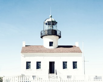 San Diego Lighthouse, San Diego Photography, Old Point Loma Lighthouse, Historical Lighthouse, San Diego Wall Art, California Art Print