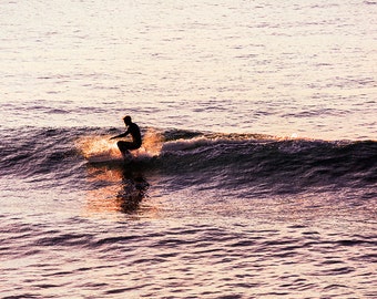 Surf Photography, Ocean Waves, Wave Print, Surfer, Surfing Wall Art, Sunset, Surfboard, Cool Beach Decor, San Diego Surf Art