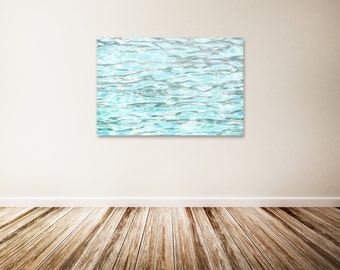 Water Ripples Canvas Art, Baby Blue Wall Decor, Water Art, Ocean Canvas Art, Blue Water Art Print - "The Refreshing Feel of Summer"