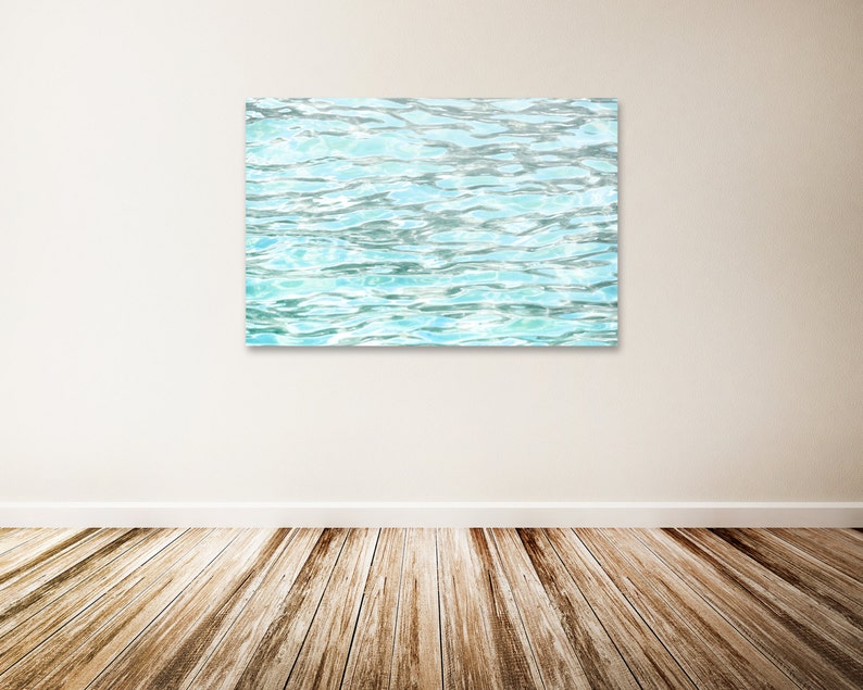Water Ripples Canvas Art Baby Blue Wall Decor Water Art Etsy