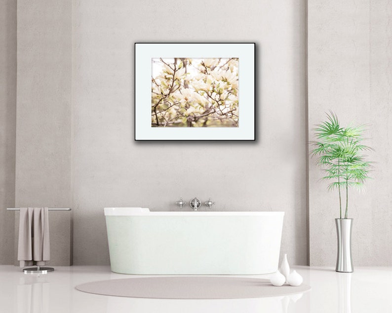 Flower Photography, Spring Blooms, Neutral Wall Art, White, Cream, Large Wall Art, Nature Photography, Nature Art Print, Flowers, Blooms image 4