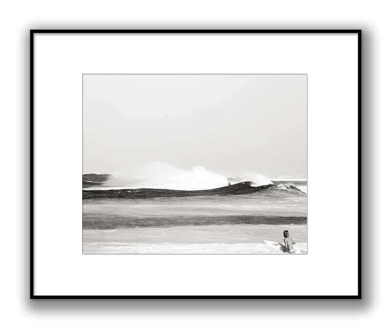 Surfing Photography, Surf Poster, Ocean Art, Vintage Black and White Photography, Beach Print, Big Waves, Hawaii North Shore, Endless Summer image 3