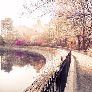 Impresión de Central Park Grande, Nueva York, Impresión de Nueva York, Arte de la Pared de Nueva York, Fotografía de Central Park, Hojas de Otoño, Embalse de Central Park
