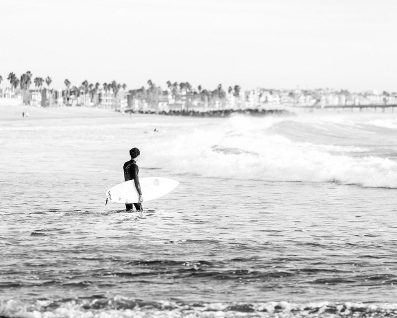 Black and White Surf Photography, Los Angeles Photography, Venice Beach, Black and White Print, Surf Decor, Beach House Art, Surf Poster image 2