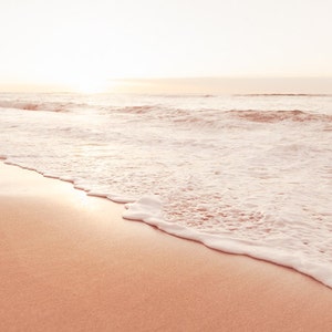 Landscape Beach Photography, Ombre, Beach Photo, Beach Decor, Gold, Ocean, Beach Home Decor, Beach Photo, Sunrise Art Print, Peach Wall Art