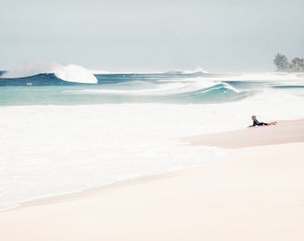 Boy Nursery Wall Art, Ocean Waves Photography, Baby Blue Wall Decor, Beach Nursery Decor, Hawaiian Art, North Shore Surf, Tropical Beach