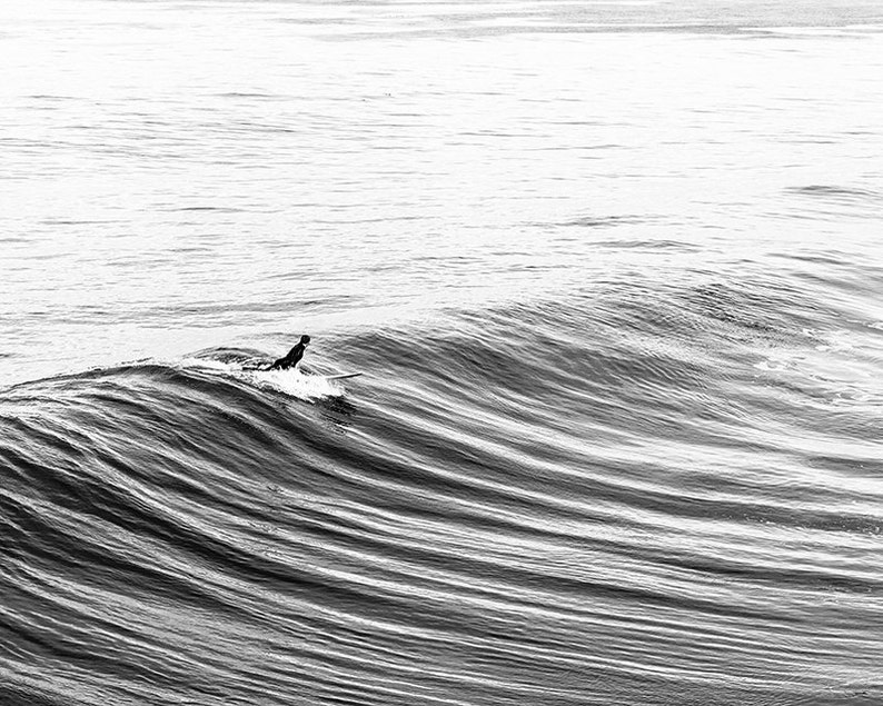Surf Photography, Brother Gift, Large Art, College Student Gift, Surf Decor, Husband Gift, Surfboard, Black and White Photography, Teen Gift image 1
