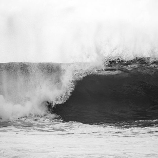 Black and White Home Decor, Dad Gift, Husband Gift, Gift for Him, Ocean Photography, Surf Art, Wave Photo, Masculine Decor, Waves