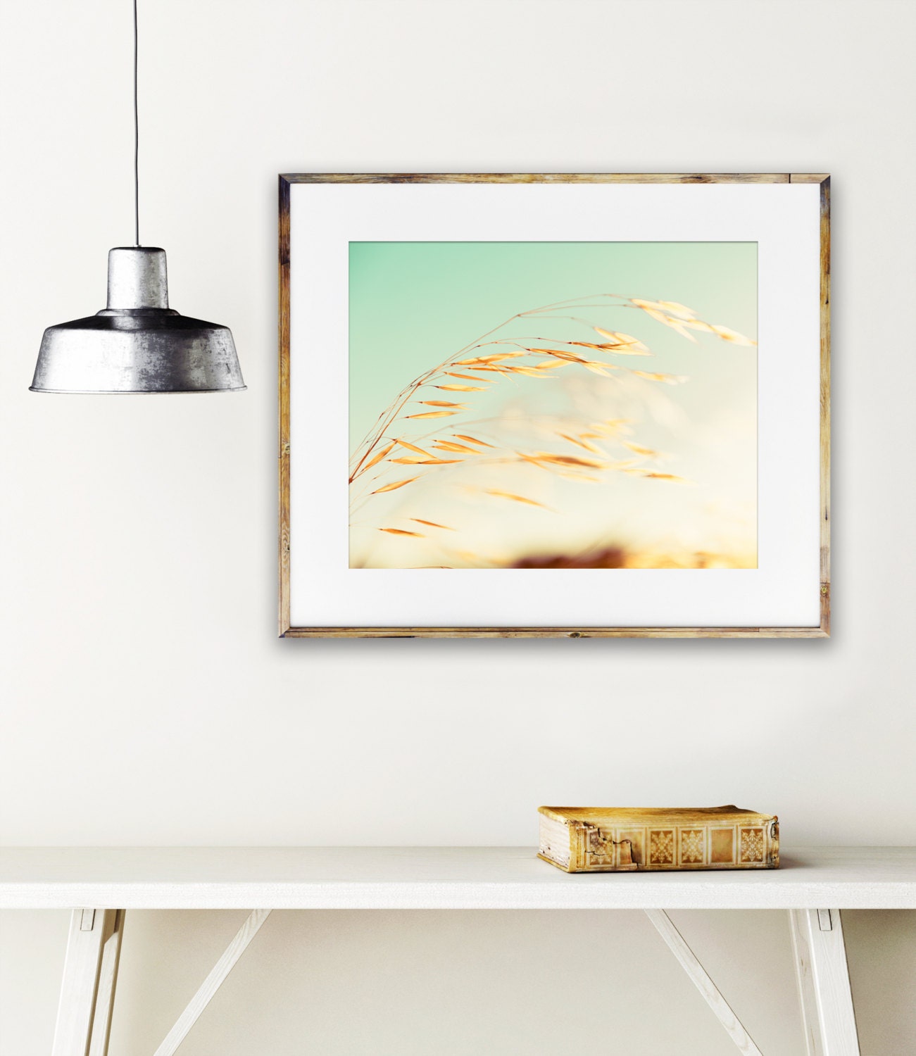 Aqua Wall Decor Beach Grass Photography Gold Wall Decor Etsy