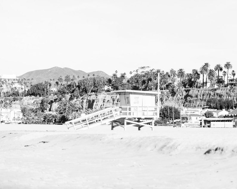 Print Set of 4, Los Angeles Prints, Black and White Print Set, Los Angeles Photography, Venice Beach, Santa Monica, Hollywood Sign image 2