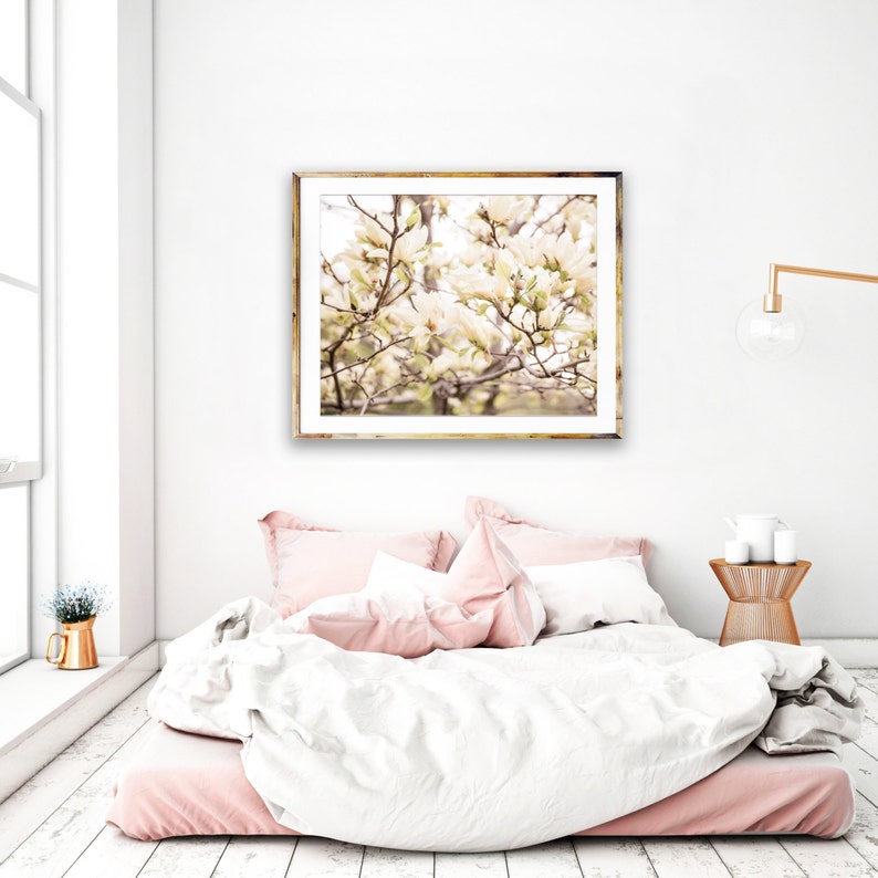 Flower Photography, Spring Blooms, Neutral Wall Art, White, Cream, Large Wall Art, Nature Photography, Nature Art Print, Flowers, Blooms image 3