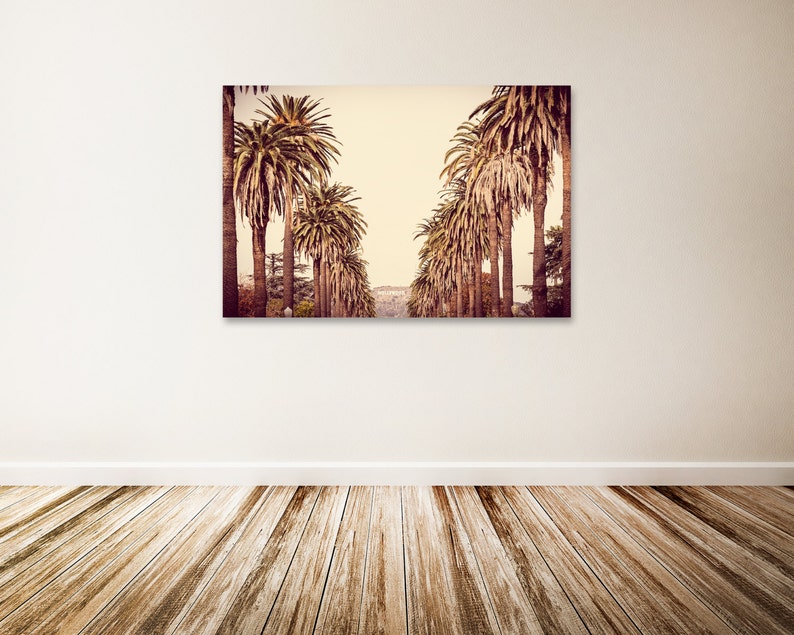 Hollywood Canvas Art Large Los Angeles Wall Art Gold Wall Etsy