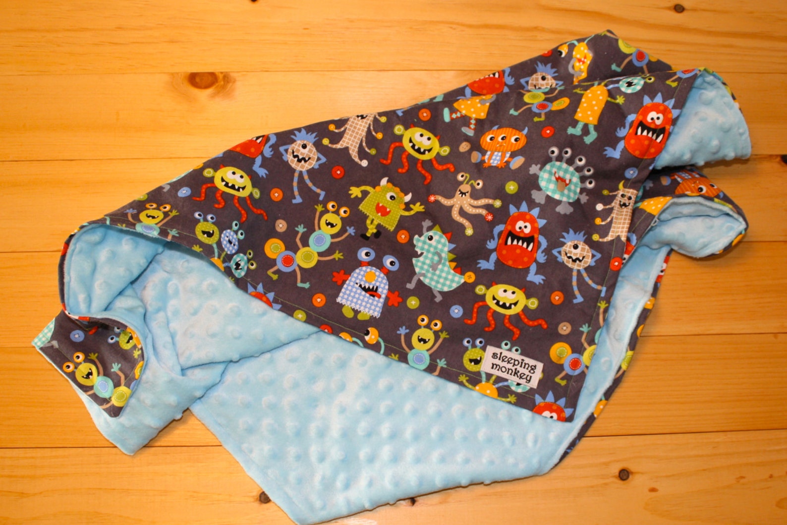 Baby Blanket Monster Mash Blanket Minky Blanket 28x34 Etsy