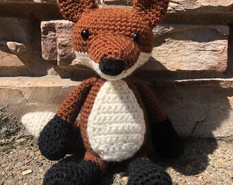 Crochet fox / handmade / amigurumi / red fox / toys / made by hand / yarn / acrylic / woodland animals / forest / foxy / cute / boop / snoot