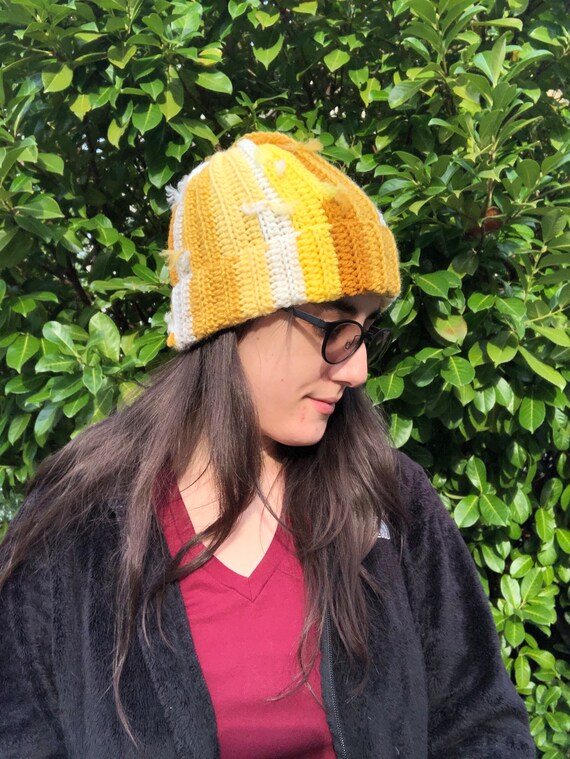 Scrap Yarn Beanie, Scrappy, Handmade, Hat, Patchwork