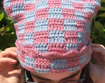 帽子 LOOP YARN SHAGGY CAT EAR KNIT CAP PINK This item is unavailable - Etsy
