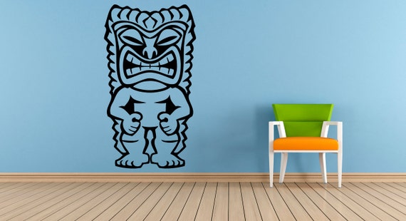 wall vinyl sticker decals mural room design decor pattern tiki | etsy