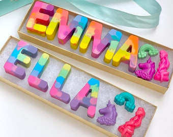 Kids Birthday Party Favor - Crayon Letter Personalized Name