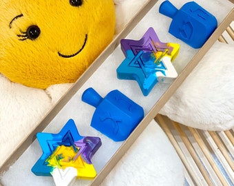 Cadeau personnalisé de Hanoukka pour les enfants, faveurs de la fête de Hanoukka, crayons de Hanoukka, cadeau de Hanoukka pour les enfants, crayons d’étoiles de la menorah juive