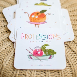 Cartes Flash pour les enfants sur les professions, les emplois et la profession. Cartes flash d’activité pour les tout-petits. Cadeau pour les enfants. Maison. Maternelle.