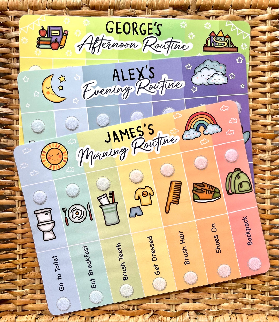 Morning, Afternoon & Evening Routine Chart, Planning Toddler Bedtime