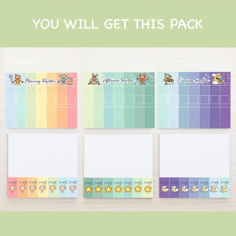 Toddler Routine Chart: Visual Schedule, Chore Chart (digital Download ...