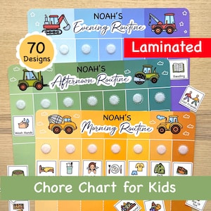 Morning, Afternoon & Evening Routine Chart, Planning Toddler Bedtime Routine, Daily Visual Schedule, Chore Chart Montessori Kids Flip Chart