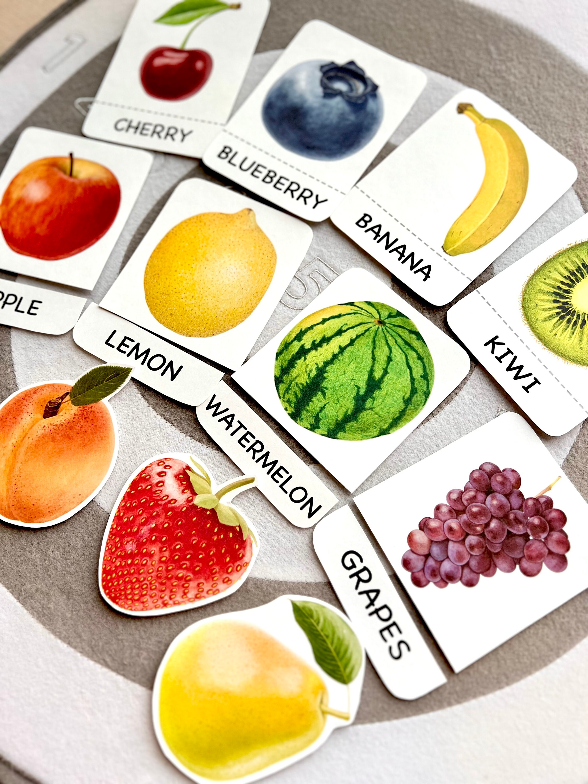 Fruits Flash Cards: Montessori Toddler Learning (printable) - Etsy