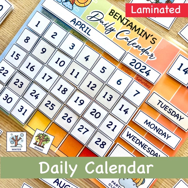 Homeschool Wall Calendar Etsy