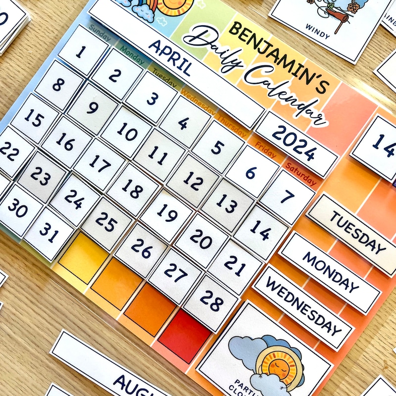 Homeschool Wall Calendar - Etsy