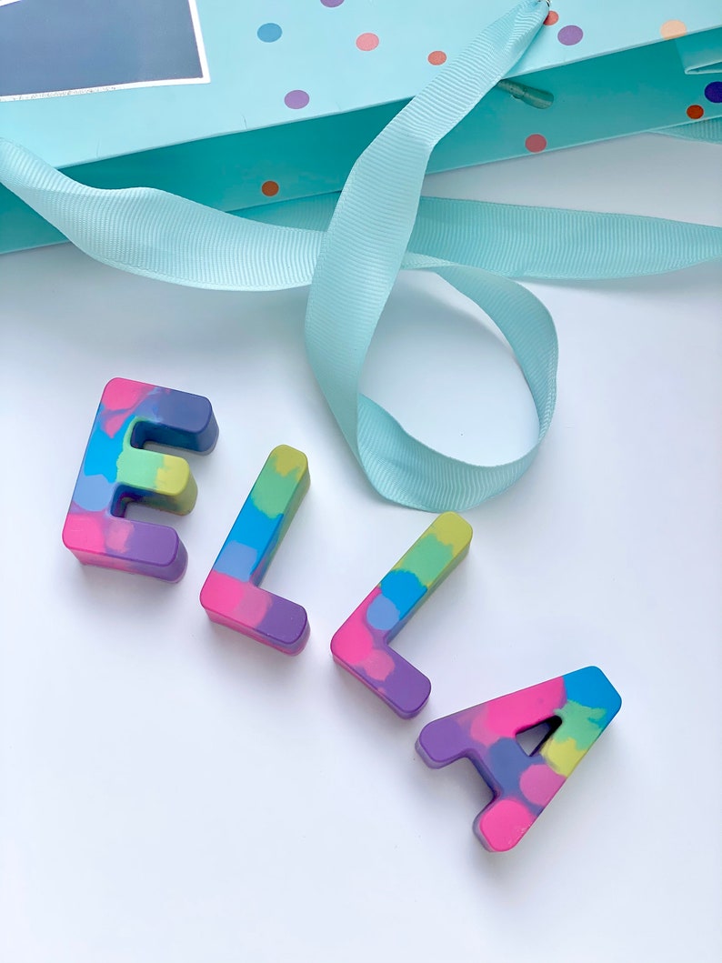 Kids BIRTHDAY Crayons, Crayon Name Set, Custom Alphabet Name Crayons in a Gift Box, Crayon Toy, Birthday Gift Kids, Gift Kids image 5