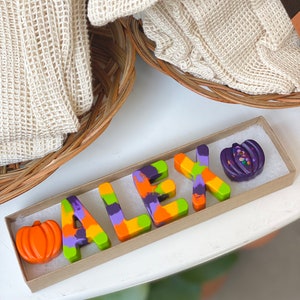Halloween Personalized Gift For Kids, Halloween Treats, Halloween Party Favors, Halloween Pumpkin Crayons, Trick or Treat, Boo Basket Filler image 10