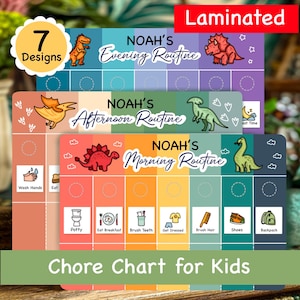 Morning, Afternoon & Evening Routine Chart, Planning Toddler Bedtime Routine, Daily Visual Schedule, Chore Chart Montessori Kids Flip Chart