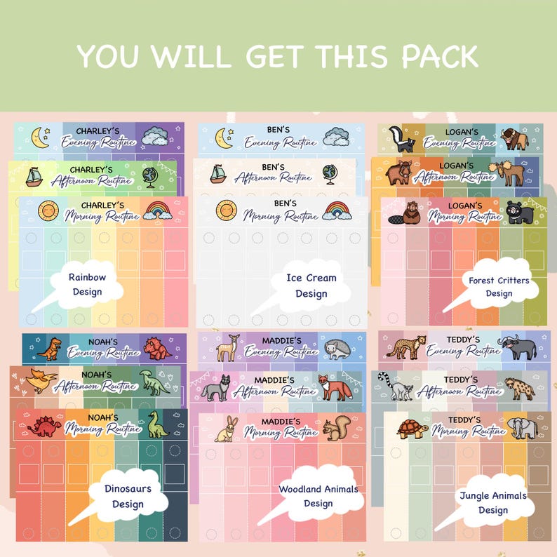 Morning, Afternoon & Evening Routine Chore Chart, Planning Bedtime Routine, Daily Visual Schedule, Chore Chart Montessori Kids Flip Chart image 3