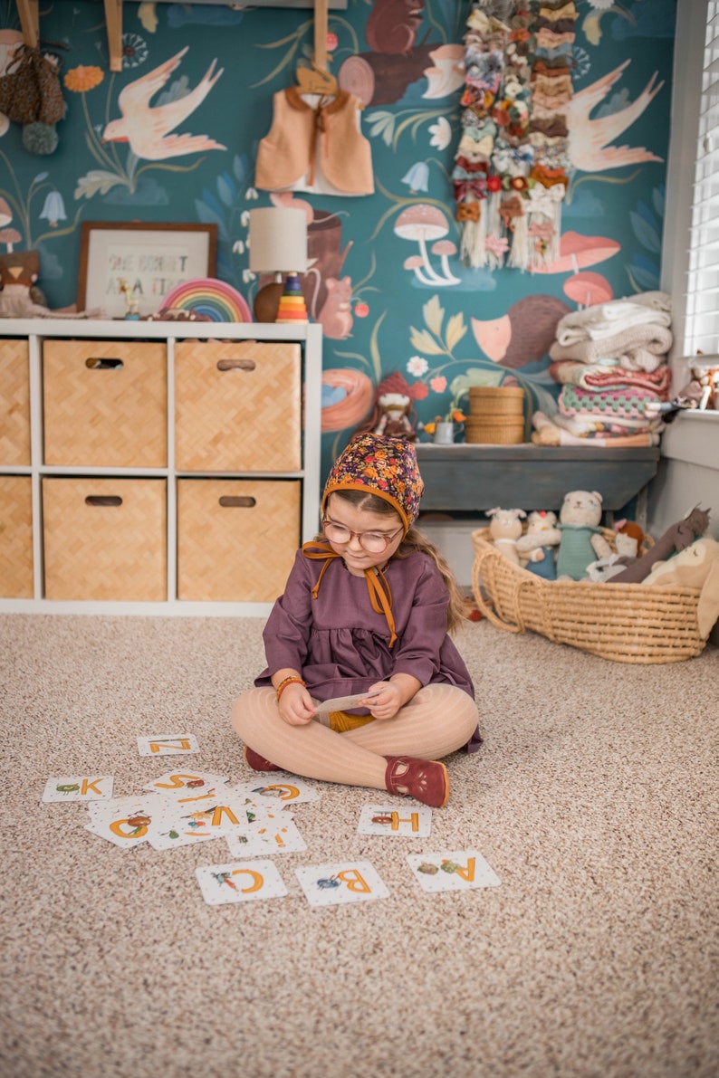 Tarjetas flash del alfabeto español, tarjetas ABC, actividades para niños pequeños, actividades preescolares, regalos para niños pequeños, niños pequeños Montessori, aprendizaje y escuela. imagen 4