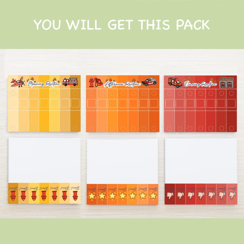 Kids' Daily Routine Chart: Visual Schedule, Chore Chart (digital ...