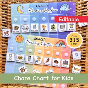 Toddler Routine Chart: Visual Schedule, Chore Chart (Digital Download)