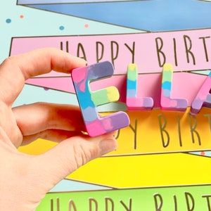 Kids BIRTHDAY Crayons, Crayon Name Set, Custom Alphabet Name Crayons in a Gift Box, Crayon Toy, Birthday Gift Kids, Gift Kids image 4