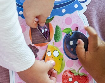 Geometric Shape Sorting Puzzle: Toddler Learning Binder Activity