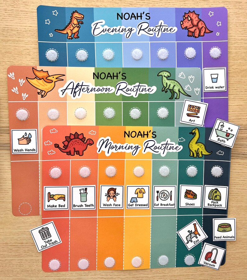 Kids Remember Routine Laminated Kids Chore Chart: Morning, Afternoon, Evening Routine - Etsy