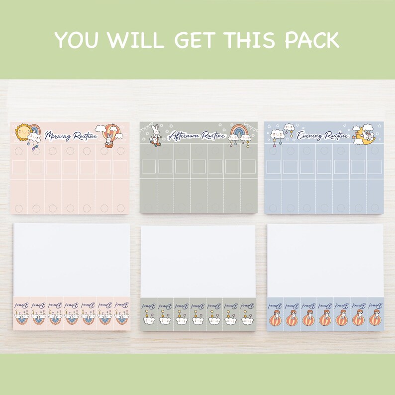 Editable Kids Routine Chart: Morning, Afternoon, Evening Visual ...