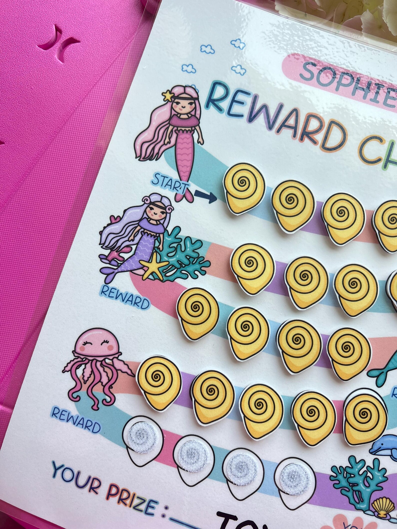 Mermaid Reward Chart for Kids: Toddler Chore & Behavior Tracker ...