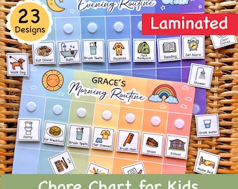 Morning, Afternoon & Evening Routine Chore Chart, Planning Bedtime Routine, Weekly Visual Calendar, Chore Chart for Kids, Reward Chart