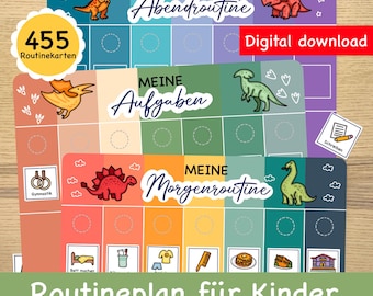 Kids' Routine Chart: Visual Daily Schedule, Morning & Evening (Digital Download)