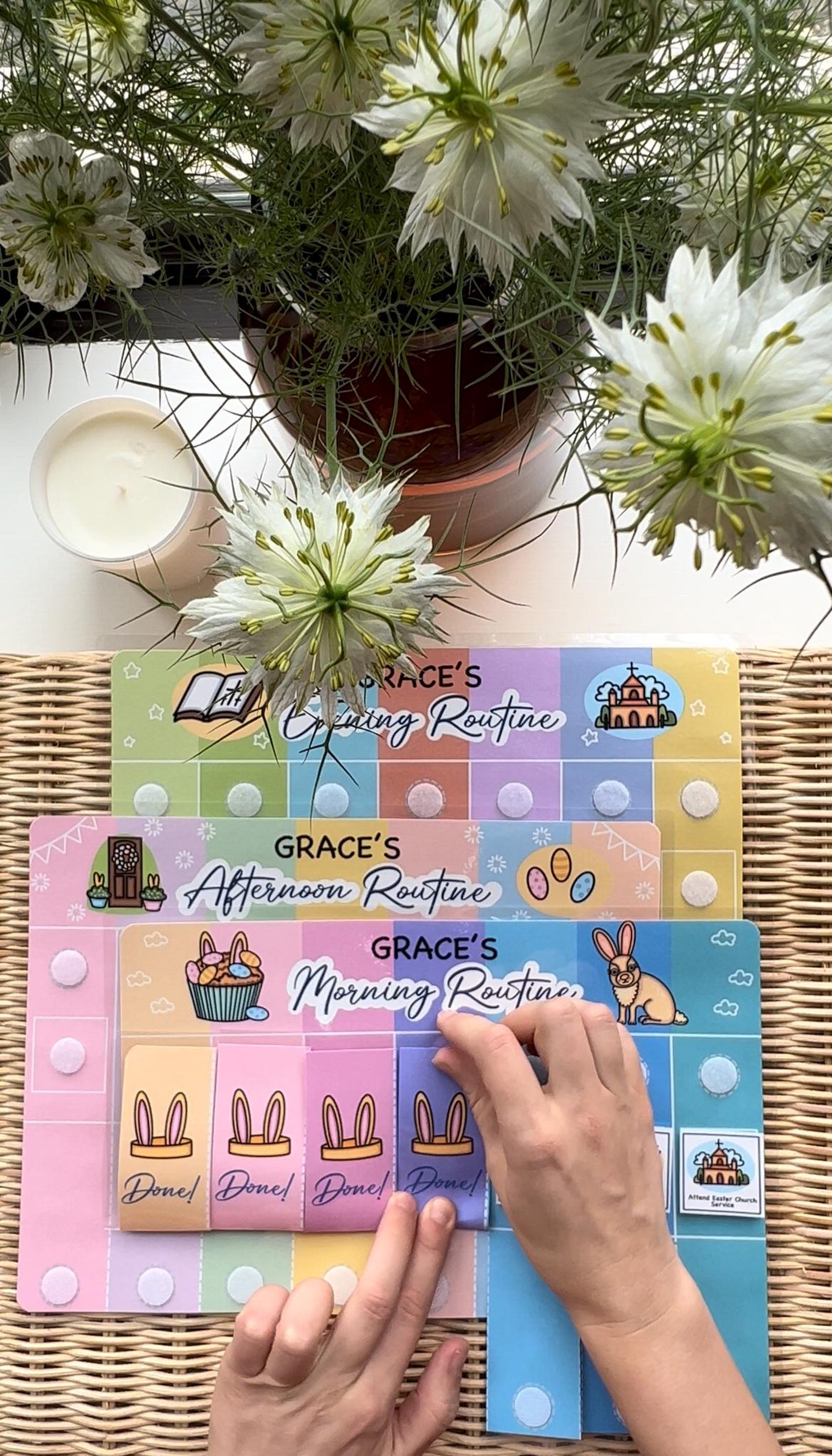 Personalized Easter Chore Chart: Kids' Daily Routine, Visual Schedule ...