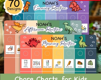 Personalized Kids Routine Chart, Visual Schedule, Montessori Chore Chart, Laminated  Chore Chart or Weekly Calendar or Reward Chart for kids