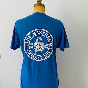 Vintage Restaurant Souvenir T-shirt, The Masthead, Oxford Maryland, Single Stitch, Tourist T-shirt, Nautical Tee, Seafood Restaurant Shirt