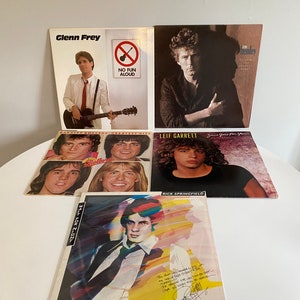 Lot of 5 70s / 80s Rock / Pop Albums, Glenn Frey, Don Henley, Leif Garrett, Bay City Rollers, Rick Springfield,  Record Albums, Vinyl LP